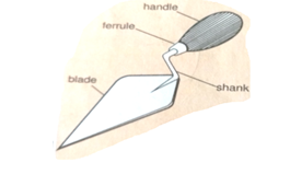 Sketch of hand trowel